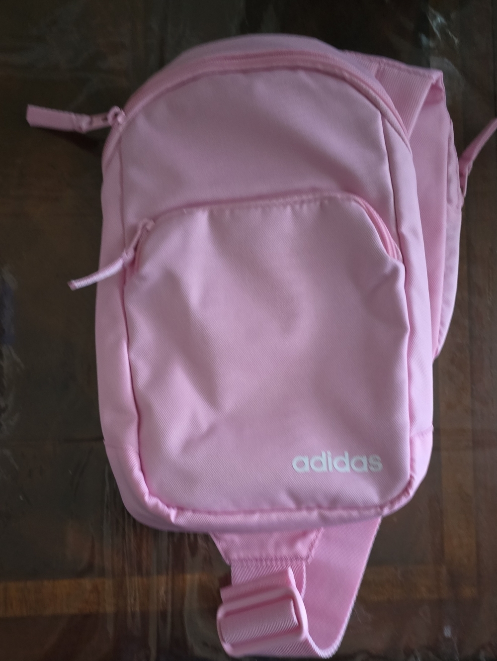 Adidas Light Pink Sling Bag with Front Pocket